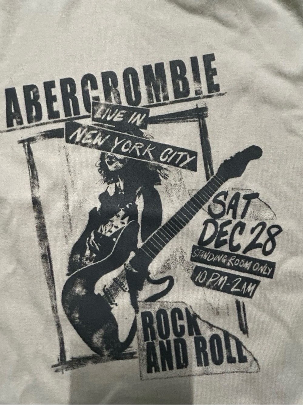 Girl’s Abercrombie Kids Cream Short Sleeve T Shirt New York City Size 13/14Y - Picture 2 of 3